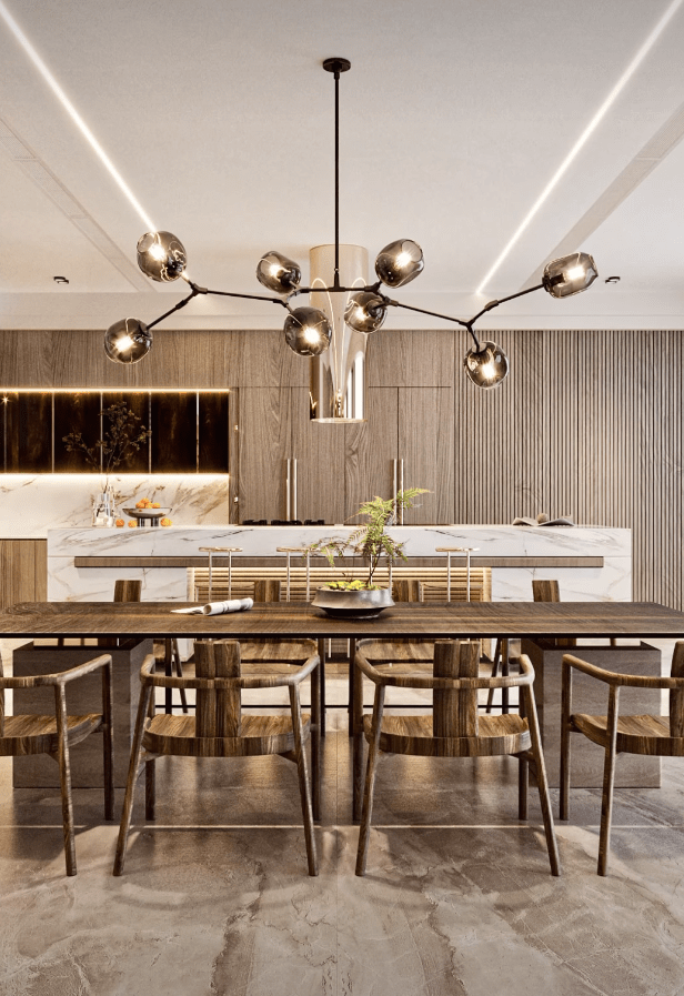Glazen Kroonluchter met Vertakkingen Messing Zwart Amber Grijs Keuken Eetkamer Dimbaar LED Design Hanglamp | Sansoti