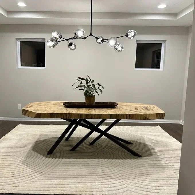 Glazen Kroonluchter met Vertakkingen Messing Zwart Amber Grijs Keuken Eetkamer Dimbaar LED Design Hanglamp | Sansoti