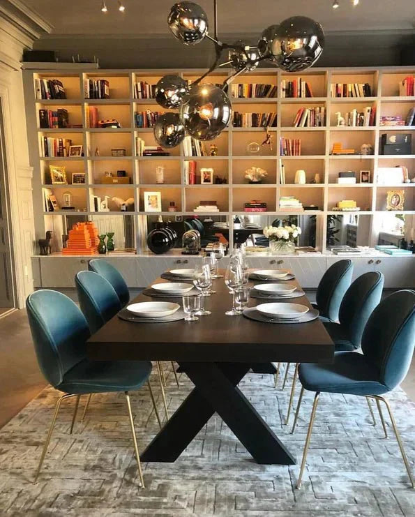 Glazen Kroonluchter met Vertakkingen Messing Zwart Amber Grijs Keuken Eetkamer Dimbaar LED Design Hanglamp | Sansoti