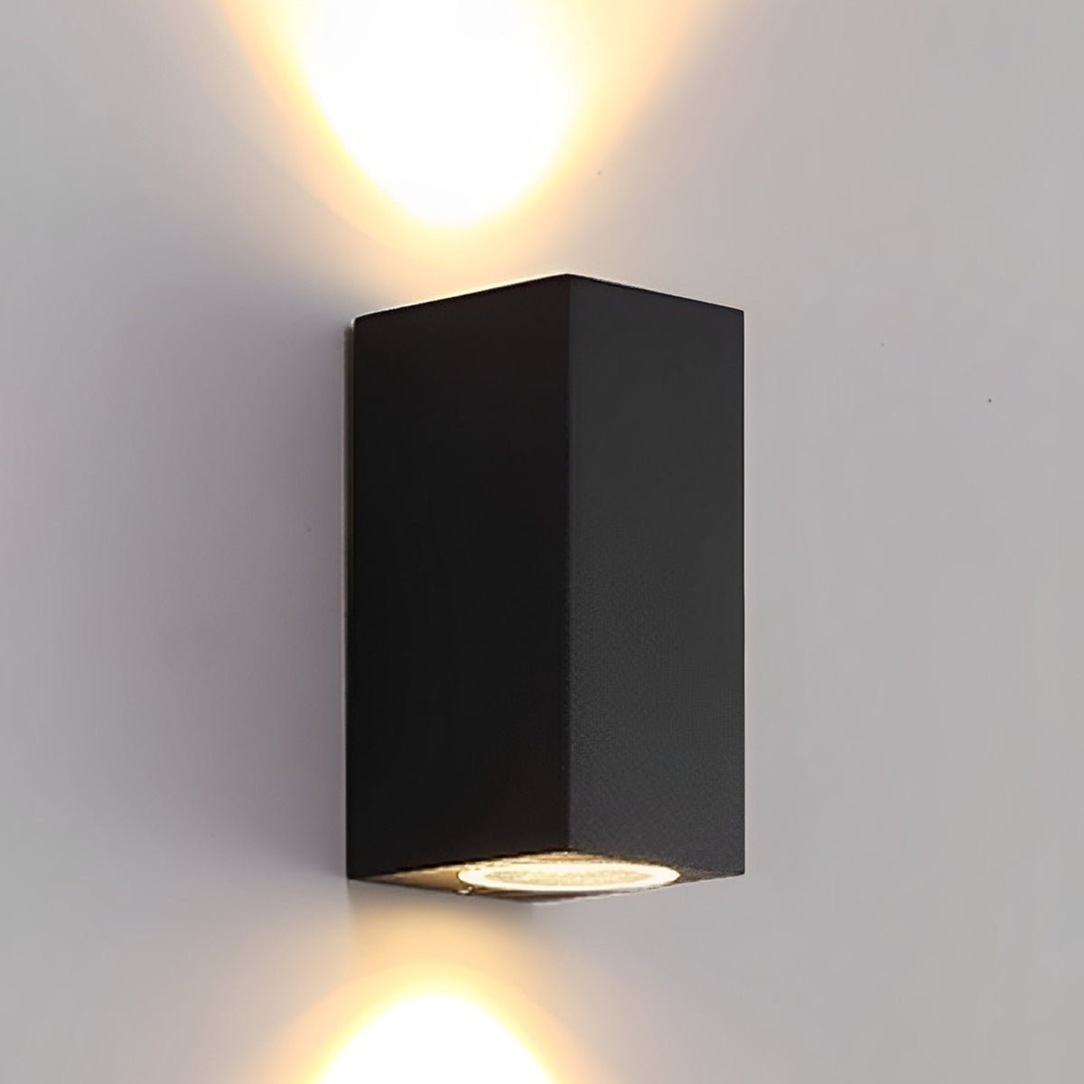 Buiten Wandlamp Dubbel Licht Aluminium Zwart Waterdicht IP54 LED Tuinverlichting voor Gevel en Architectuur | Sansoti