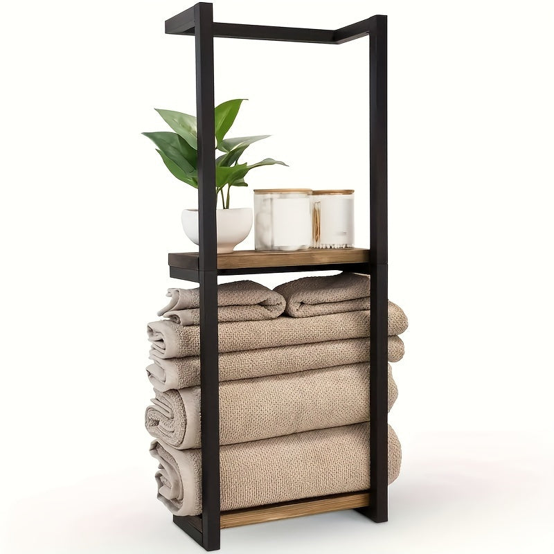 Handdoekenrek Wandmontage RVS Dubbel Niveau Badkamerorganisatie Zwevend Design Handdoekenhouder Chroom | Sansoti