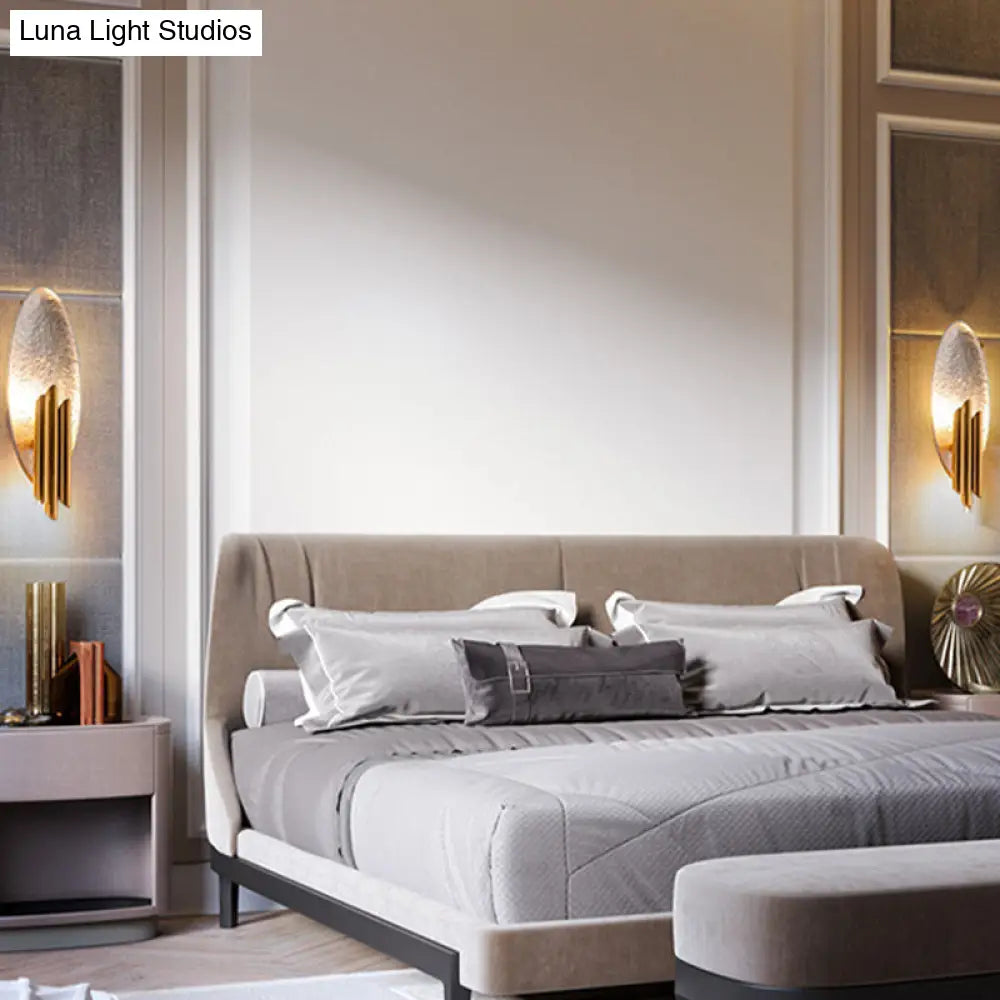 Modern Duo Wall Light with Oval Backplate, Cylindrical Shades, Silver and Gold, Indoor Ambient Light, E14 Socket | Sansoti