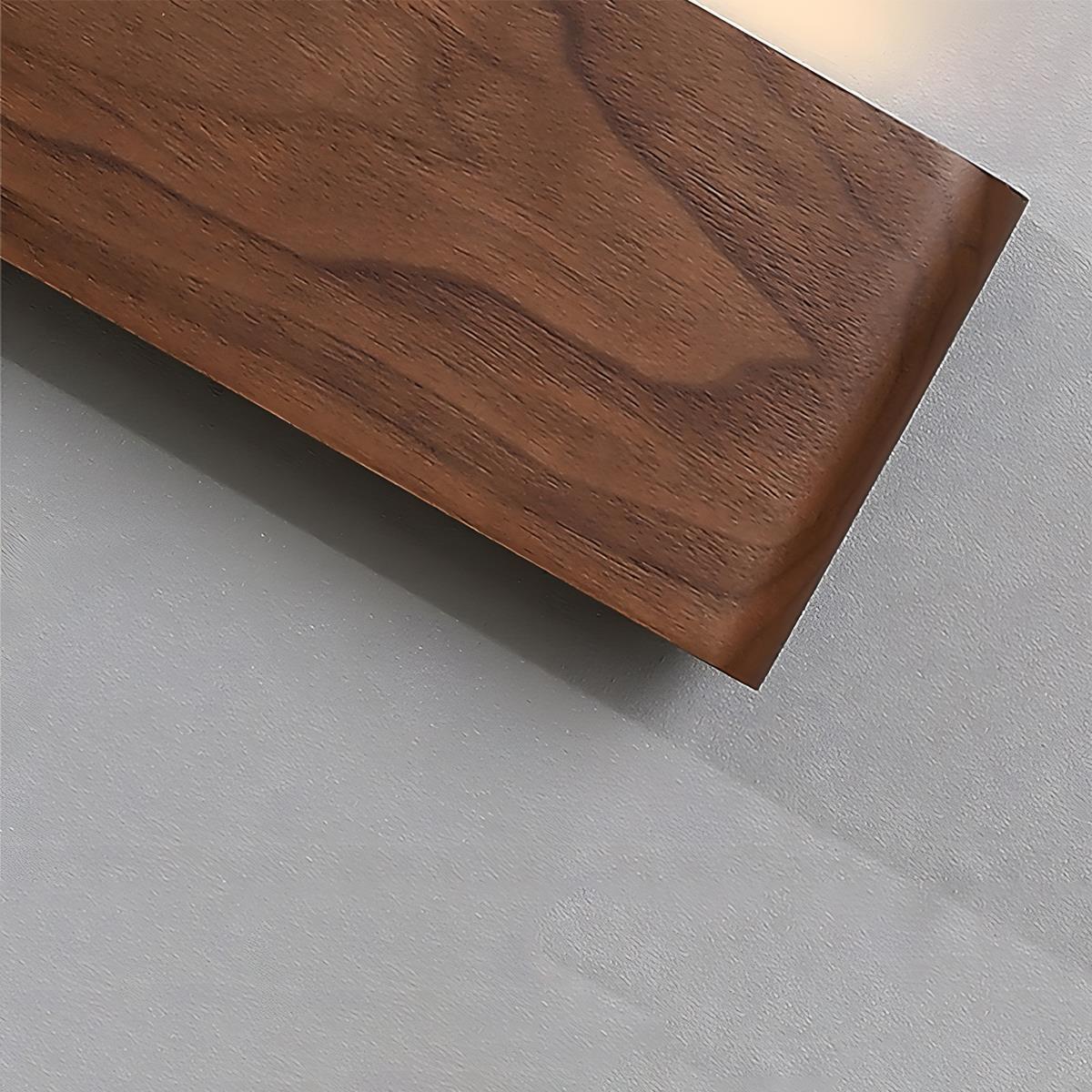 Wandlamp Hout Walnoot LED 6W Binnen Woonkamer Slaapkamer Rechthoek Dimbaar Wandverlichting Japandi Interieur Sfeerverlichting | Sansoti