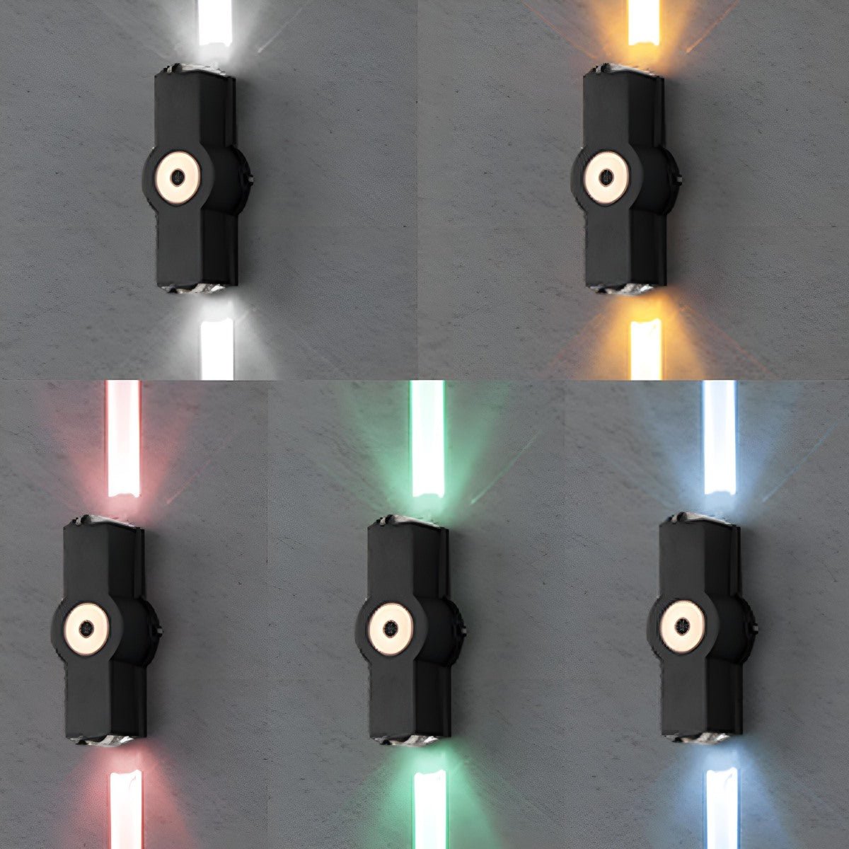 Black LED Outdoor Wall Light Adjustable Multiple Spotlights Waterproof IP65 Garden Lighting Modern Facade Light Outdoor Lighting | Sansoti