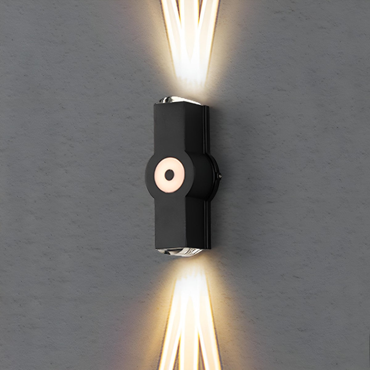 Black LED Outdoor Wall Light Adjustable Multiple Spotlights Waterproof IP65 Garden Lighting Modern Facade Light Outdoor Lighting | Sansoti