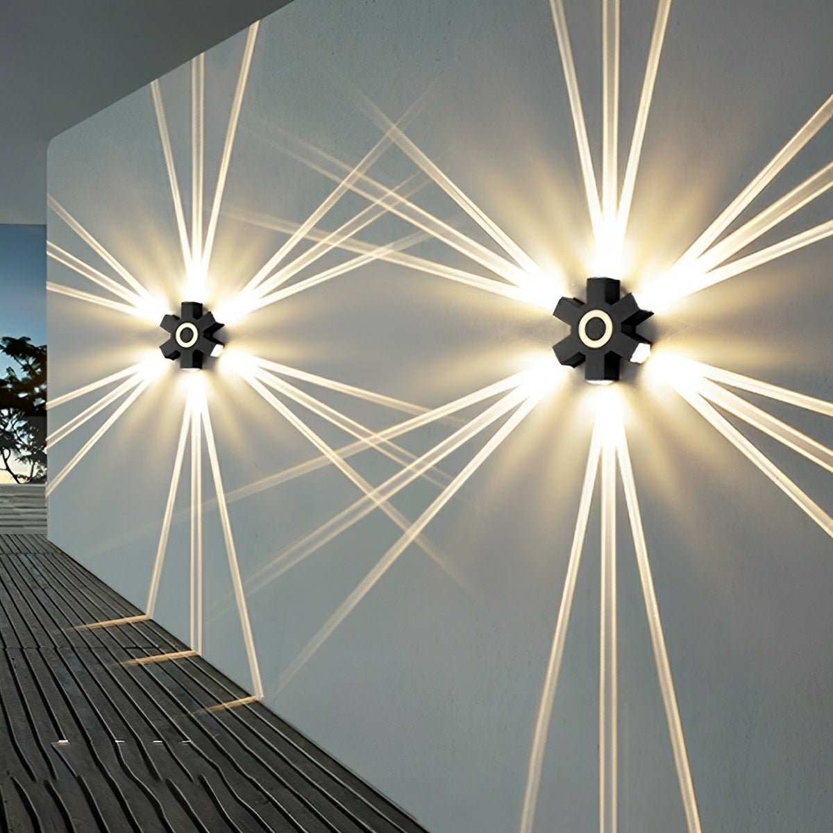 Black LED Outdoor Wall Light Adjustable Multiple Spotlights Waterproof IP65 Garden Lighting Modern Facade Light Outdoor Lighting | Sansoti