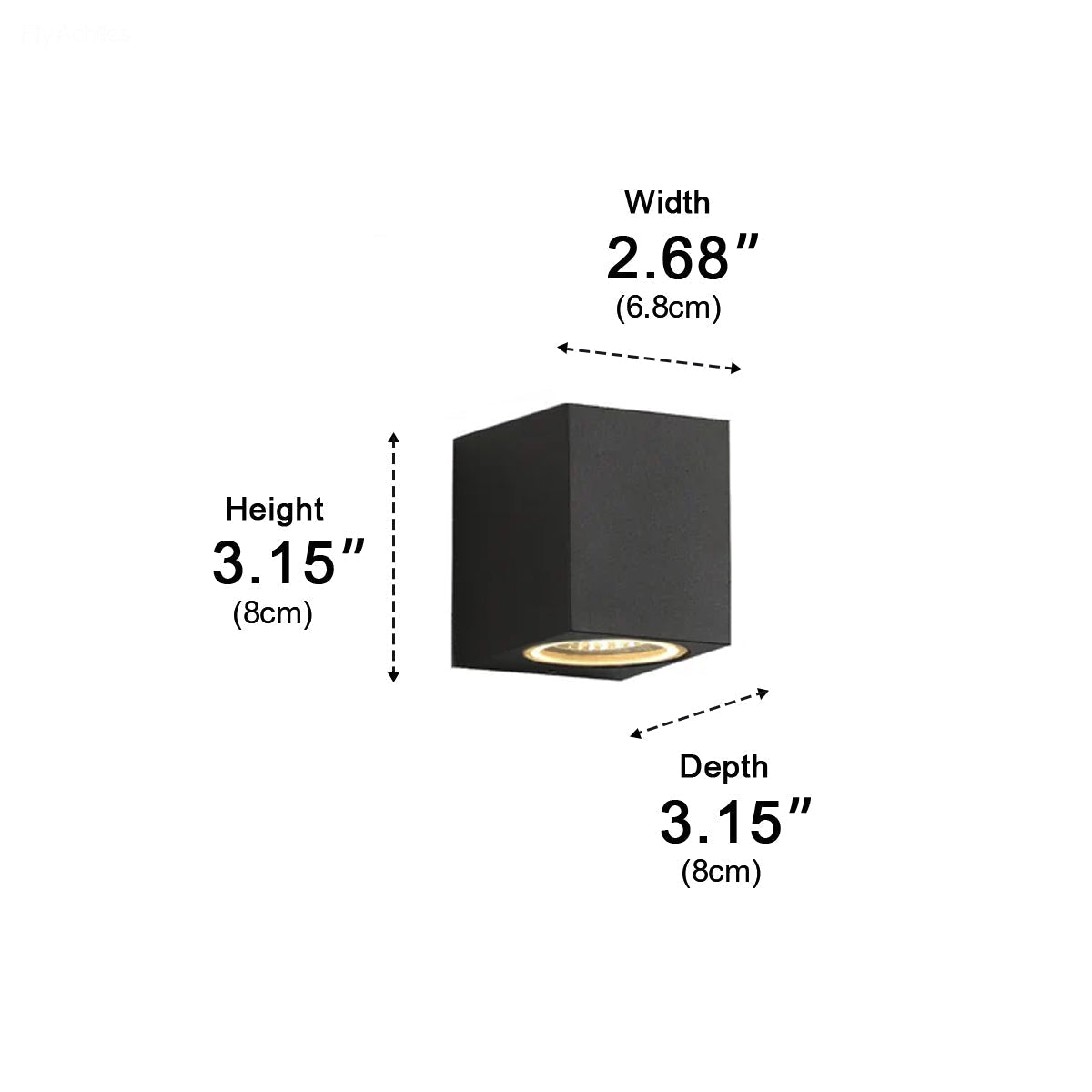 Buiten Wandlamp Dubbel Licht Aluminium Zwart Waterdicht IP54 LED Tuinverlichting voor Gevel en Architectuur | Sansoti