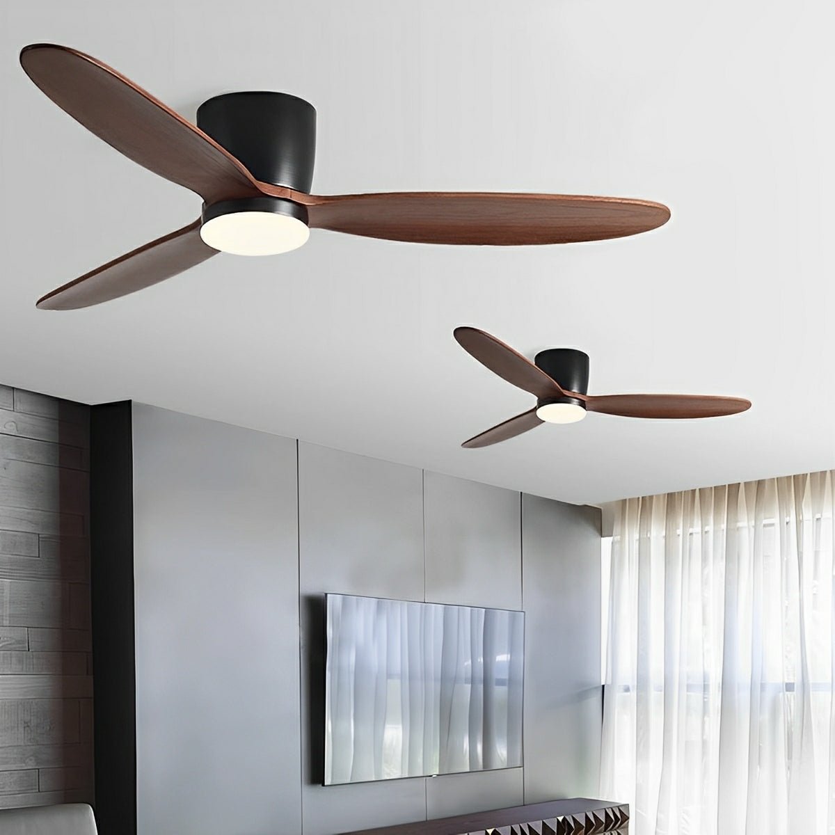 Deckenventilator Mit Lampe Holz 6 Geschwindigkeiten DC Motor Weiß Wohnzimmer Schlafzimmer Esszimmer Skandinavisch Dimmbar LED Fernbedienung | Restfield