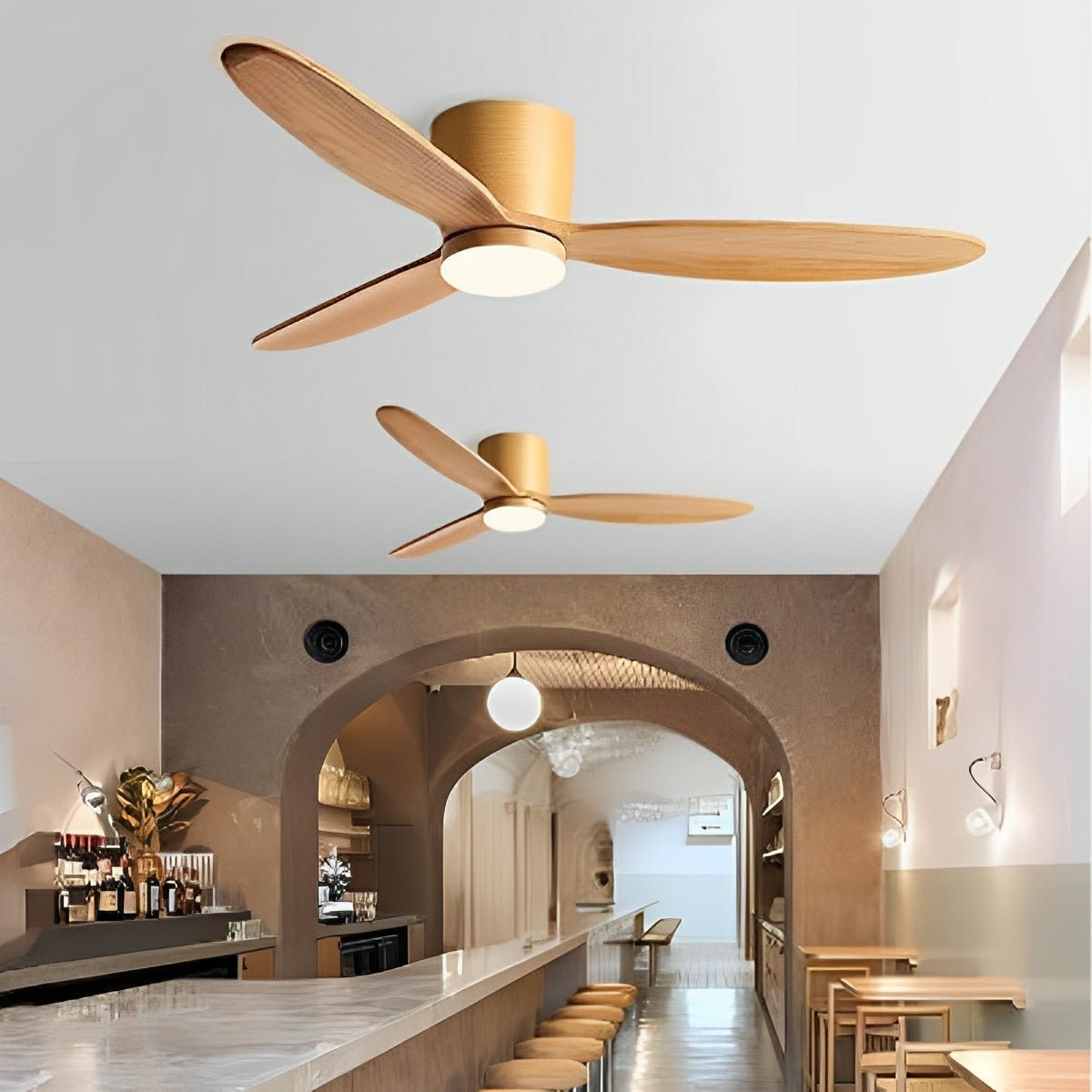 Deckenventilator Mit Lampe Holz 6 Geschwindigkeiten DC Motor Weiß Wohnzimmer Schlafzimmer Esszimmer Skandinavisch Dimmbar LED Fernbedienung | Restfield