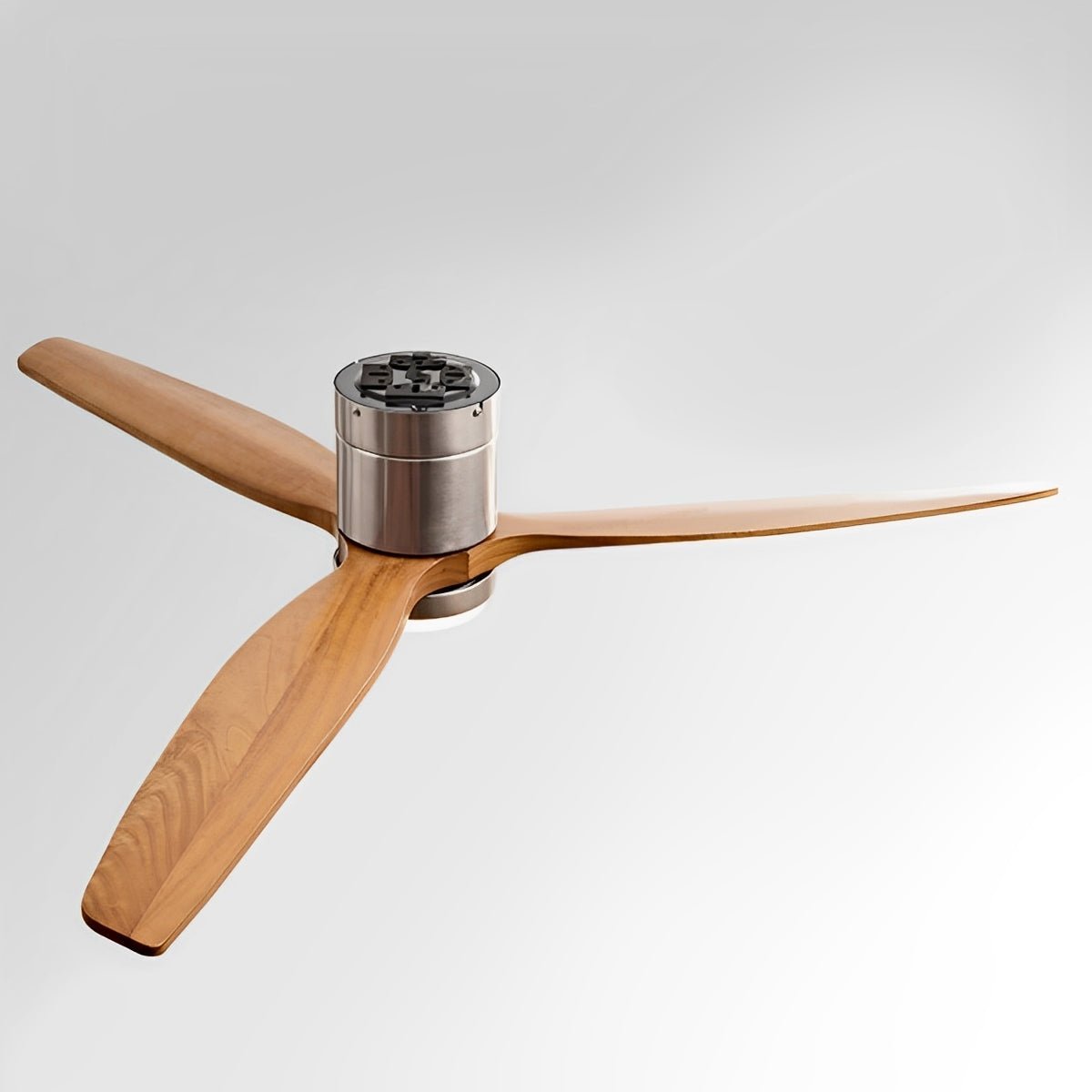 Deckenventilator mit Beleuchtung, 6 Geschwindigkeitsstufen, Gleichstrommotor, Holzflügel, einstellbare Farbtemperatur | Sansoti