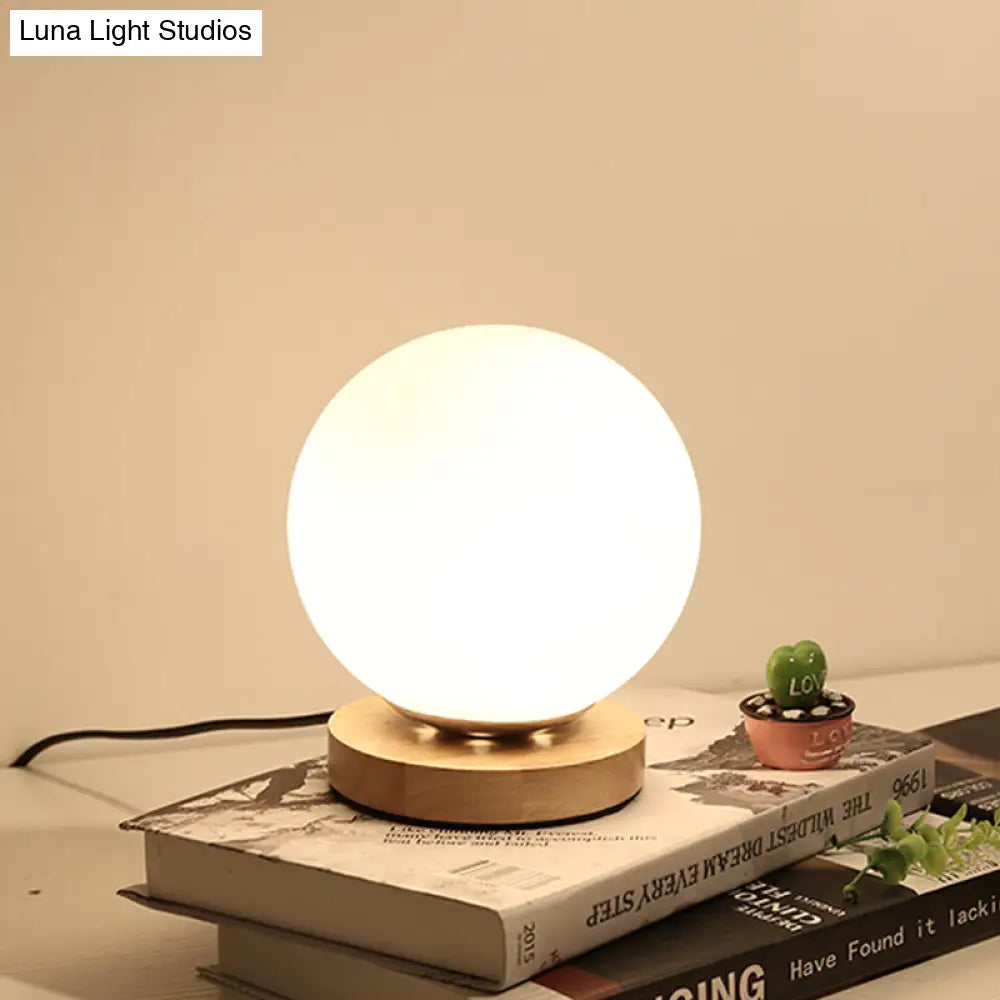 Tafellamp met Glazen Kap Wit Modern Design Leeslamp Bureau Verlichting E26 E27 Fitting Sfeerlamp Tafel | Sansoti
