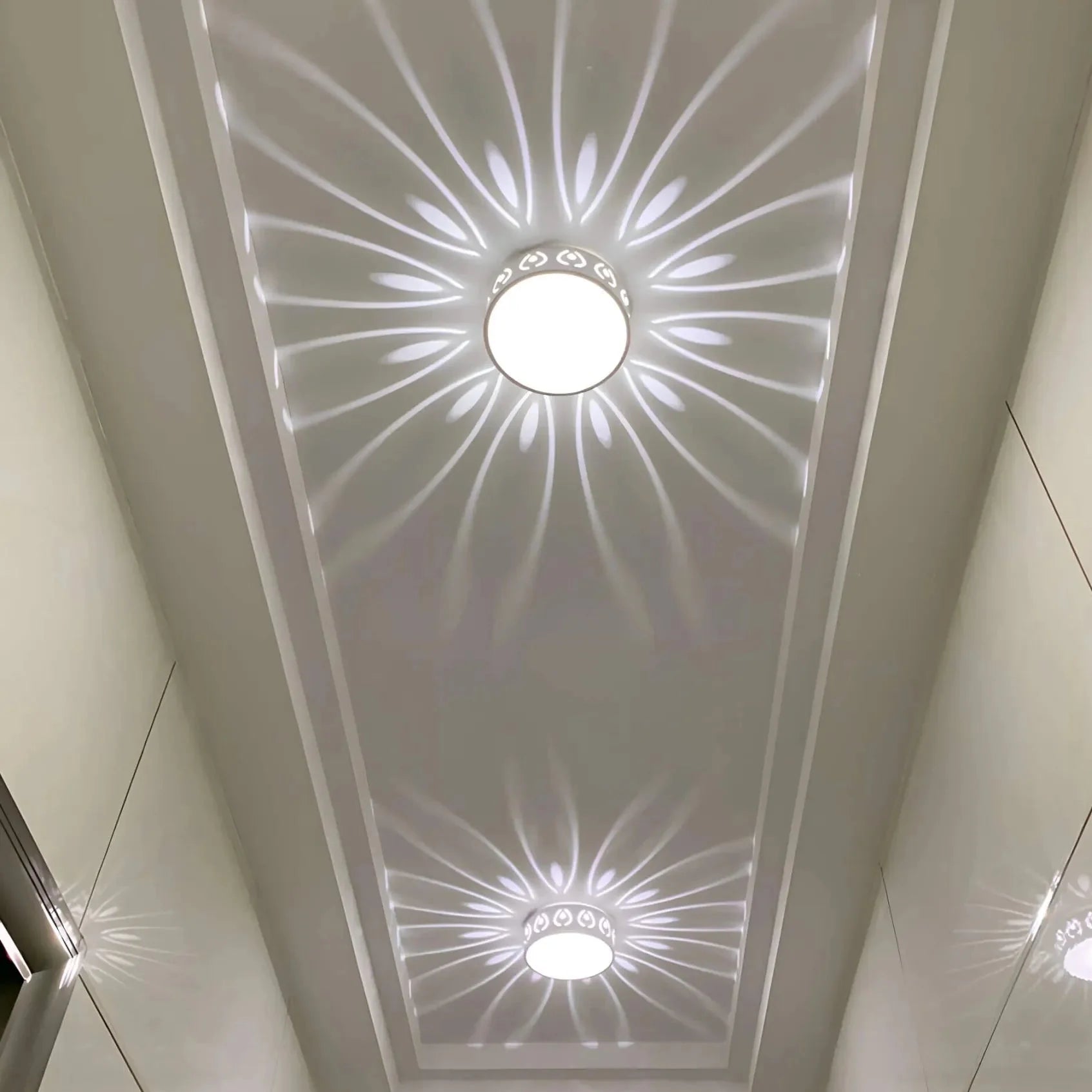 LED Plafondlamp Kristal Acryl Warm Wit Koud Wit Gang Hal Balkon Decoratief Stralend Lichtpatroon Opbouw Plafonnière | Sansoti