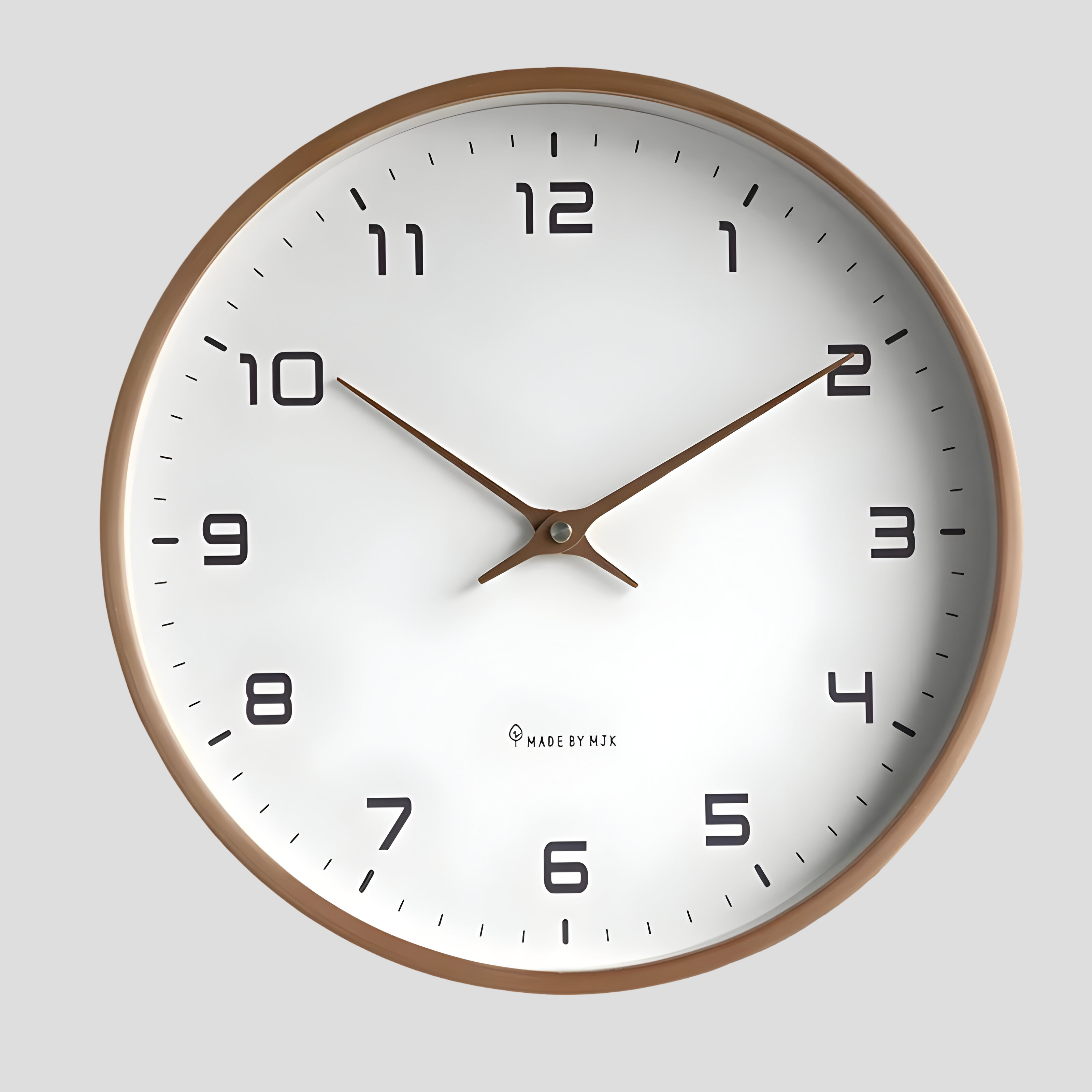 Horloge murale ronde moderne en bois avec mouvement silencieux pour salon, cuisine et chambre | Restfield