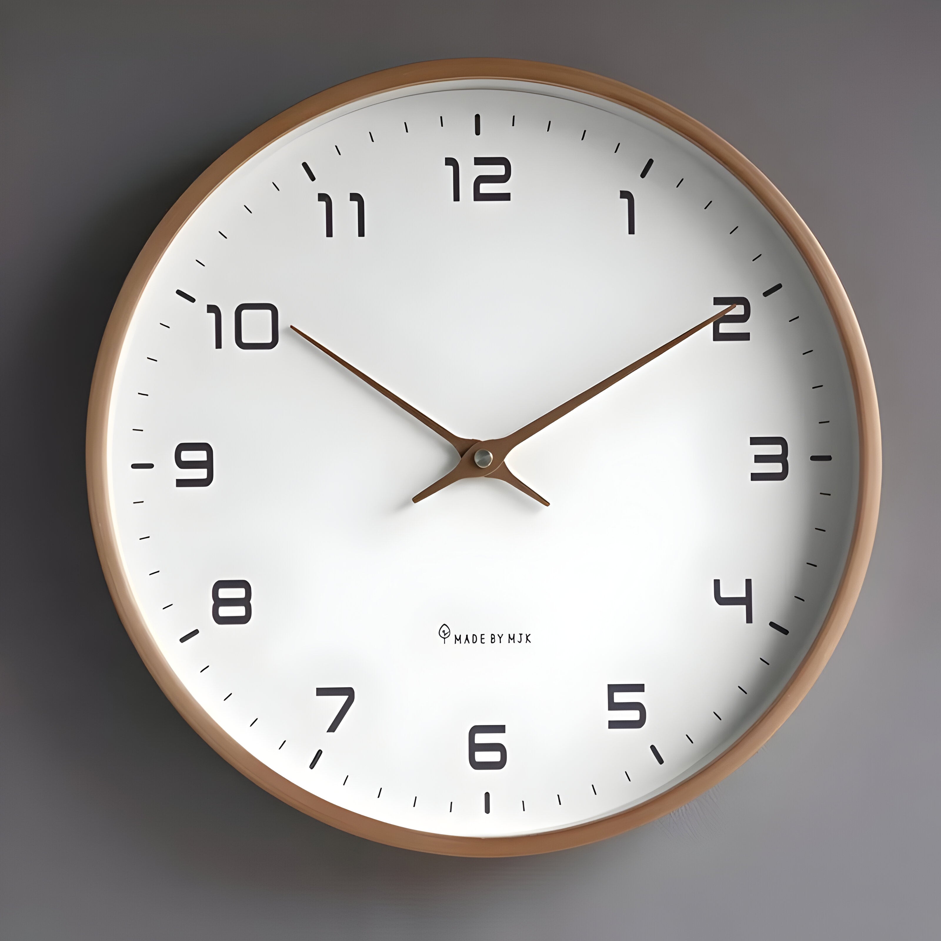 Horloge murale ronde moderne en bois avec mouvement silencieux pour salon, cuisine et chambre | Restfield