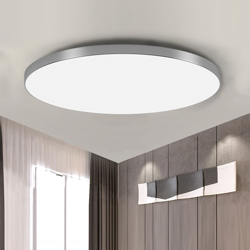 Ronde Plafondlamp Vlak Design LED Acryl Zwart Wit Goud Zilver Moderne Plafondverlichting Energiebesparend Woonkamer Slaapkamer | Sansoti