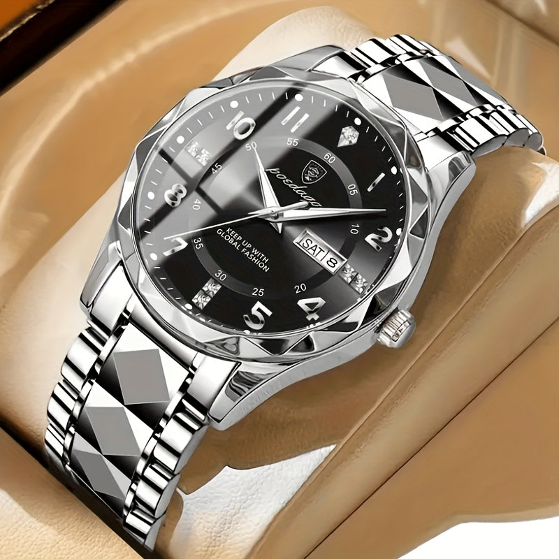 Multifunctioneel Sporthorloge Heren Waterdicht 50m Chronograaf Alarm Dual Display Quartz Polshorloge | Sansoti