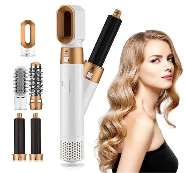 Professioneller 5-in-1 Airstyler mit Aufsätzen und Lufttechnologie für Trocknen, Locken, Volumen und glattes Haar | Restfield