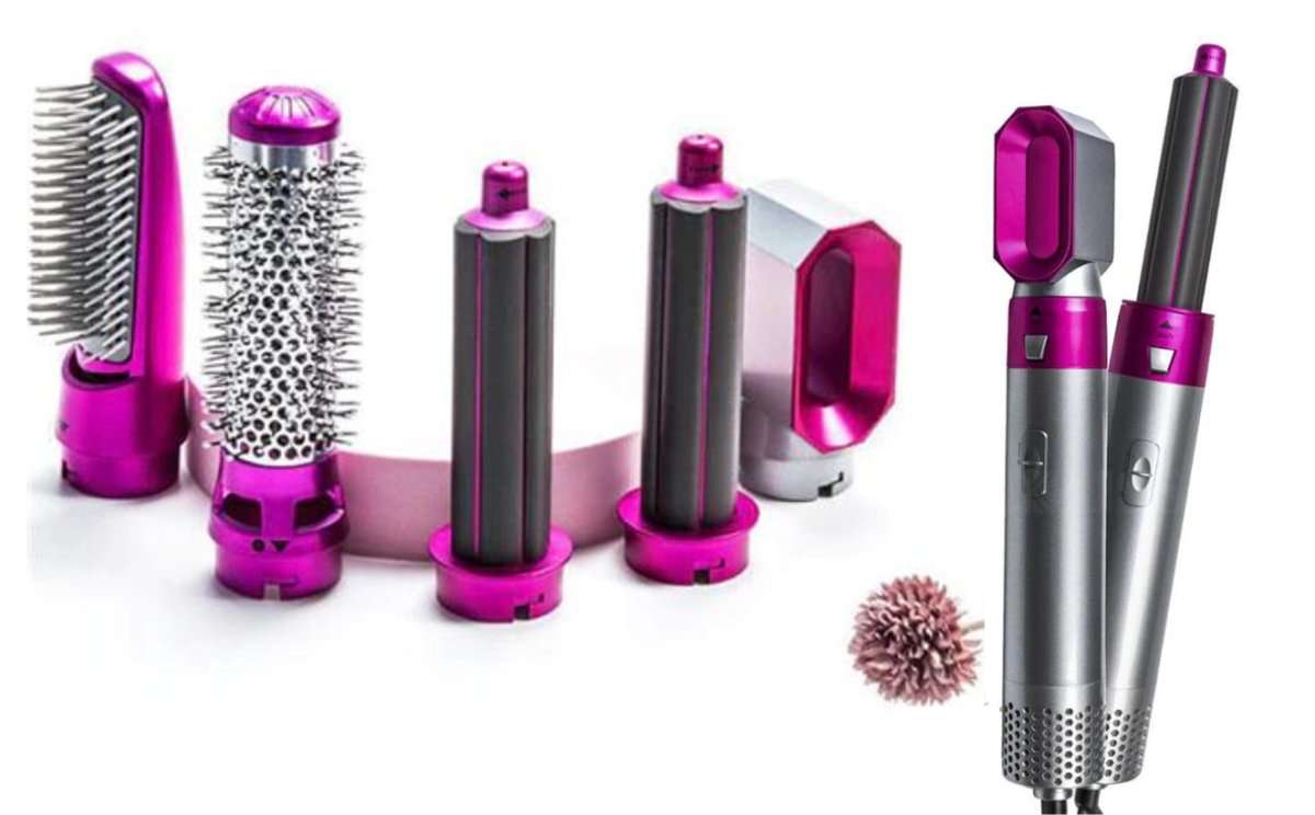 Professioneller 5-in-1 Airstyler mit Aufsätzen und Lufttechnologie für Trocknen, Locken, Volumen und glattes Haar | Restfield