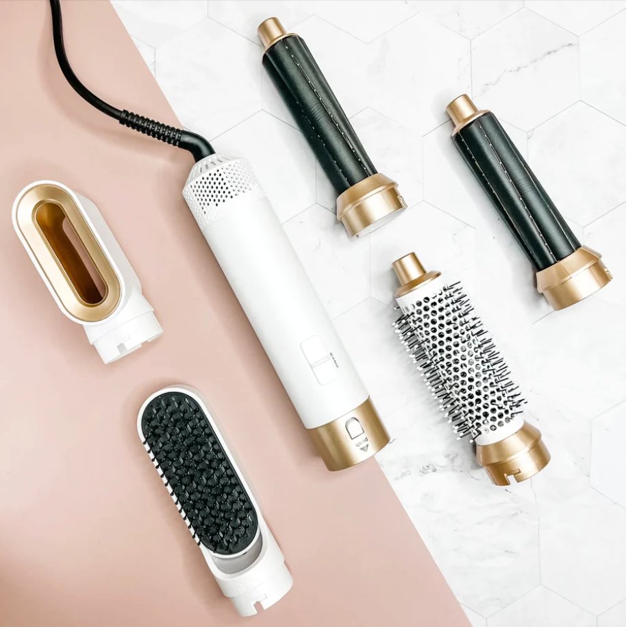 Professioneller 5-in-1 Airstyler mit Aufsätzen und Lufttechnologie für Trocknen, Locken, Volumen und glattes Haar | Restfield