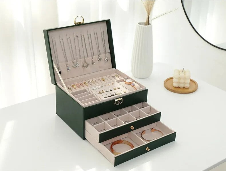 Boîte à bijoux de luxe à plusieurs niveaux – Élégant coffret de rangement pour bijoux | Restfield