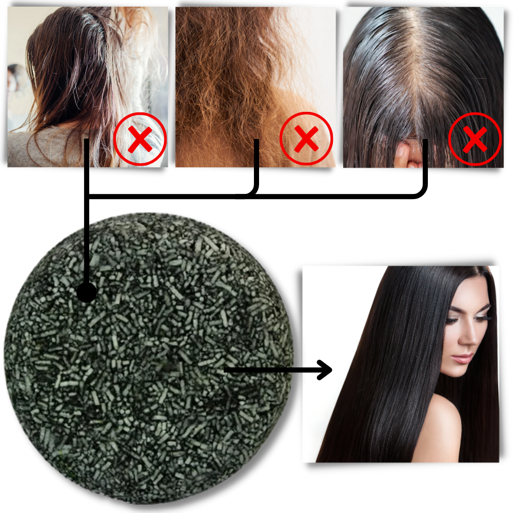 Natuurlijke Haar Verdonkeringsshampoo Bar Grijshaar 55g Plantaardig | Sansoti