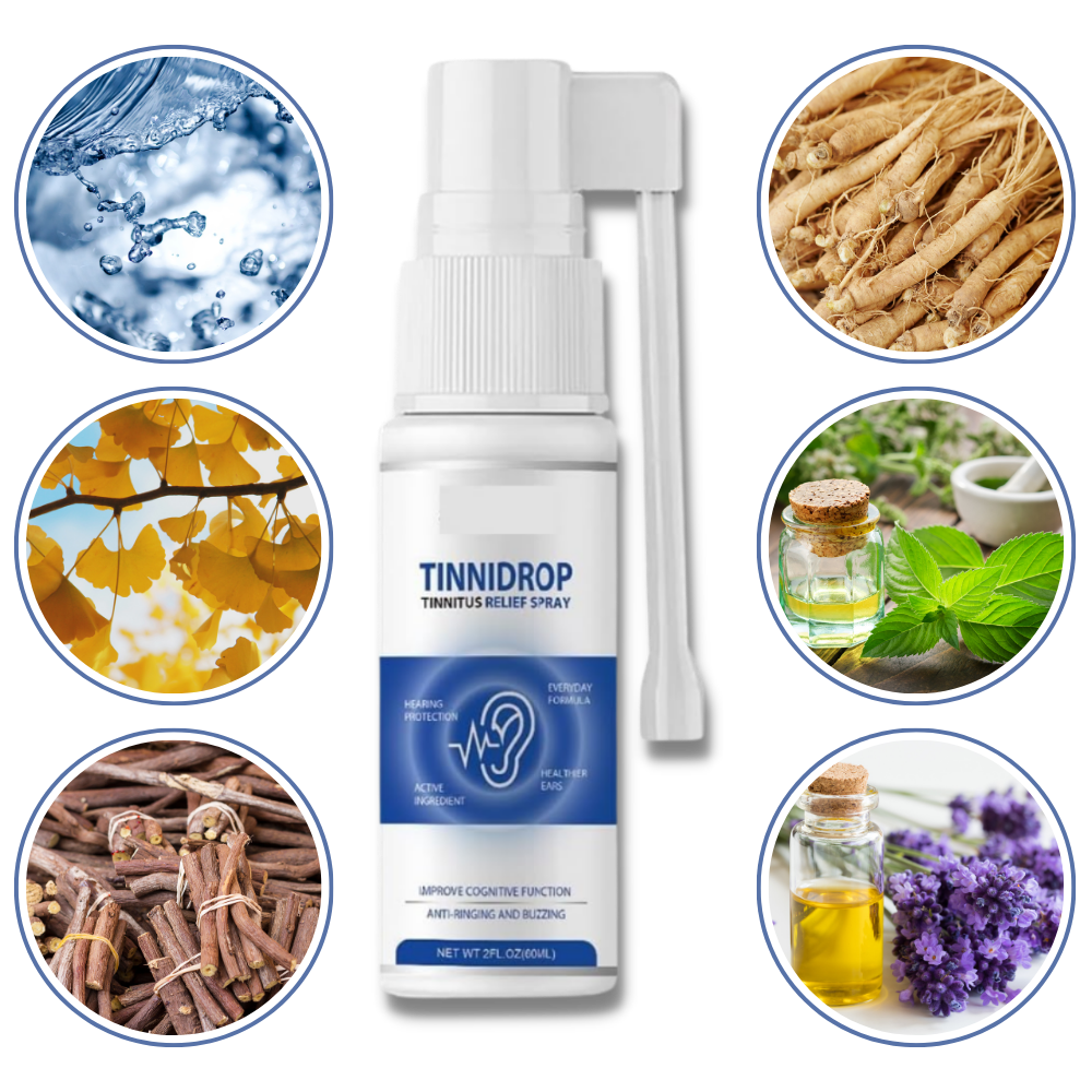 Natuurlijke Oorspray met Ginkgo & Ginseng 60ml - Voor Gehoorwelzijn - Sprayvorm voor Eenvoudige Toepassing | Sansoti