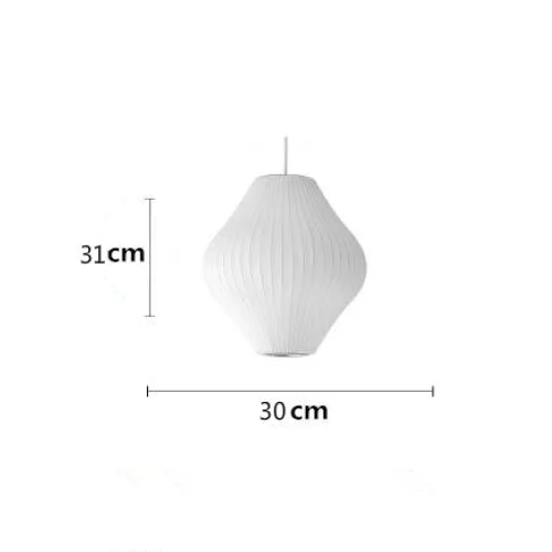 Hanglamp Nelson Bubble Handgebreid Zijde Wit IJzer LED Woonkamer Eetkamer Slaapkamer | Sansoti