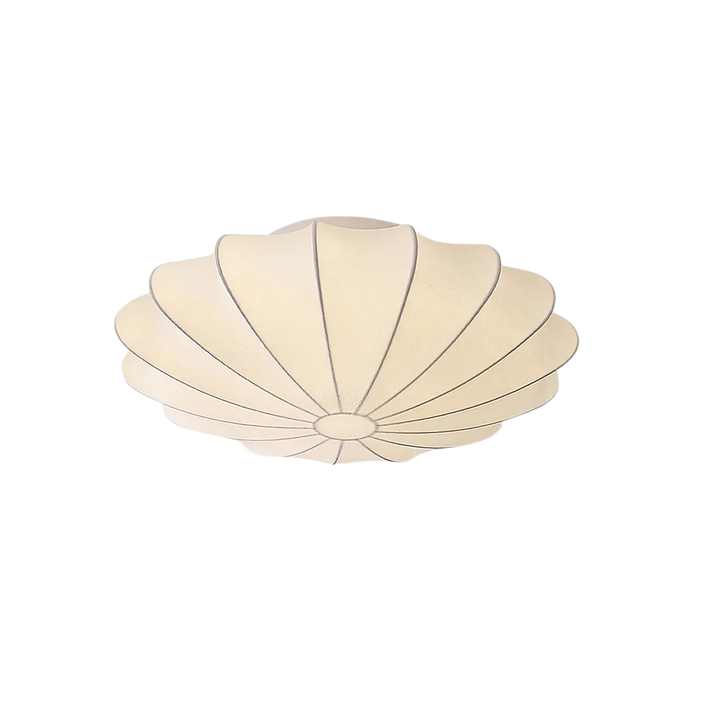 Plafonnier cocon en fibre de soie blanc chaud éclairage d’ambiance salon chambre salle à manger détente design | Sansoti