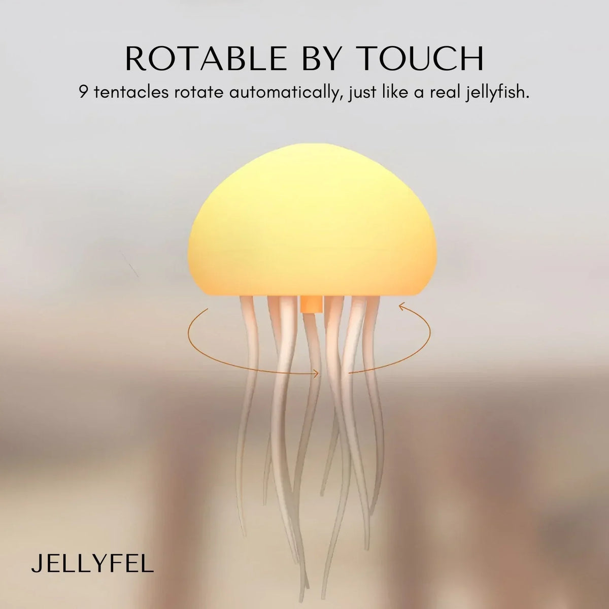 Lampe méduse avec éclairage LED et effet d’eau en mouvement, pour une décoration chaleureuse dans le salon et la chambre à coucher | Sansoti