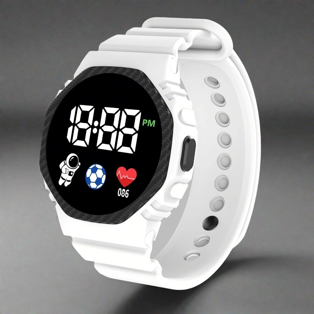 Digital LED Children's Watch, Waterproof, with Calendar, Alarm and Stopwatch, Educational Adventure for Boys and Girls Aged 4+ | Sansoti
