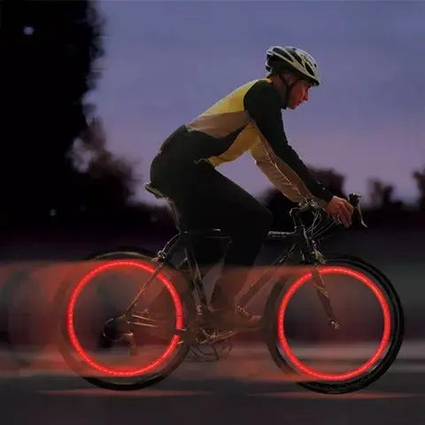 LED Bicycle Valve Caps Motion Sensor Blue Red Green Yellow Safety Lighting Night Cycling Wheel Lights | Sansoti