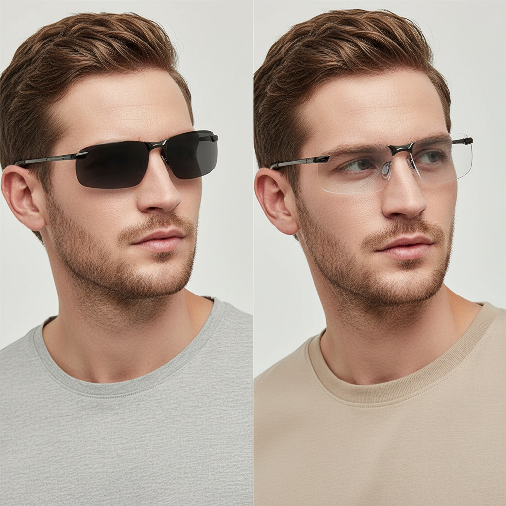 Photochromic Sunglasses with Polarization UV400 Protection Automatic Lens Adjustment Day Night Driving | Sansoti