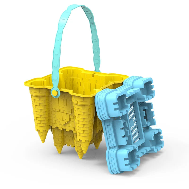 Sandcastle Playset with Buckets and Molds for the Beach and Sandbox – Creative Outdoor Toy for Children | Sansoti