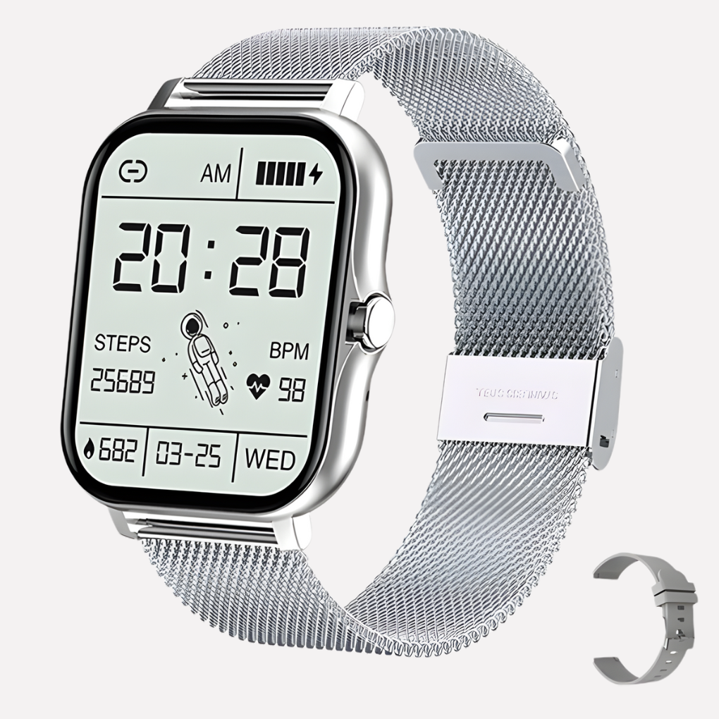 Smartwatch with GPS and Emergency Function for Seniors and Adults, Black, Gold, Silver, Pink Safety Wearable | Sansoti