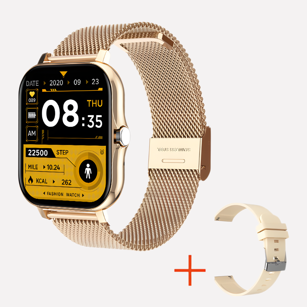 Smartwatch with GPS and Emergency Function for Seniors and Adults, Black, Gold, Silver, Pink Safety Wearable | Sansoti