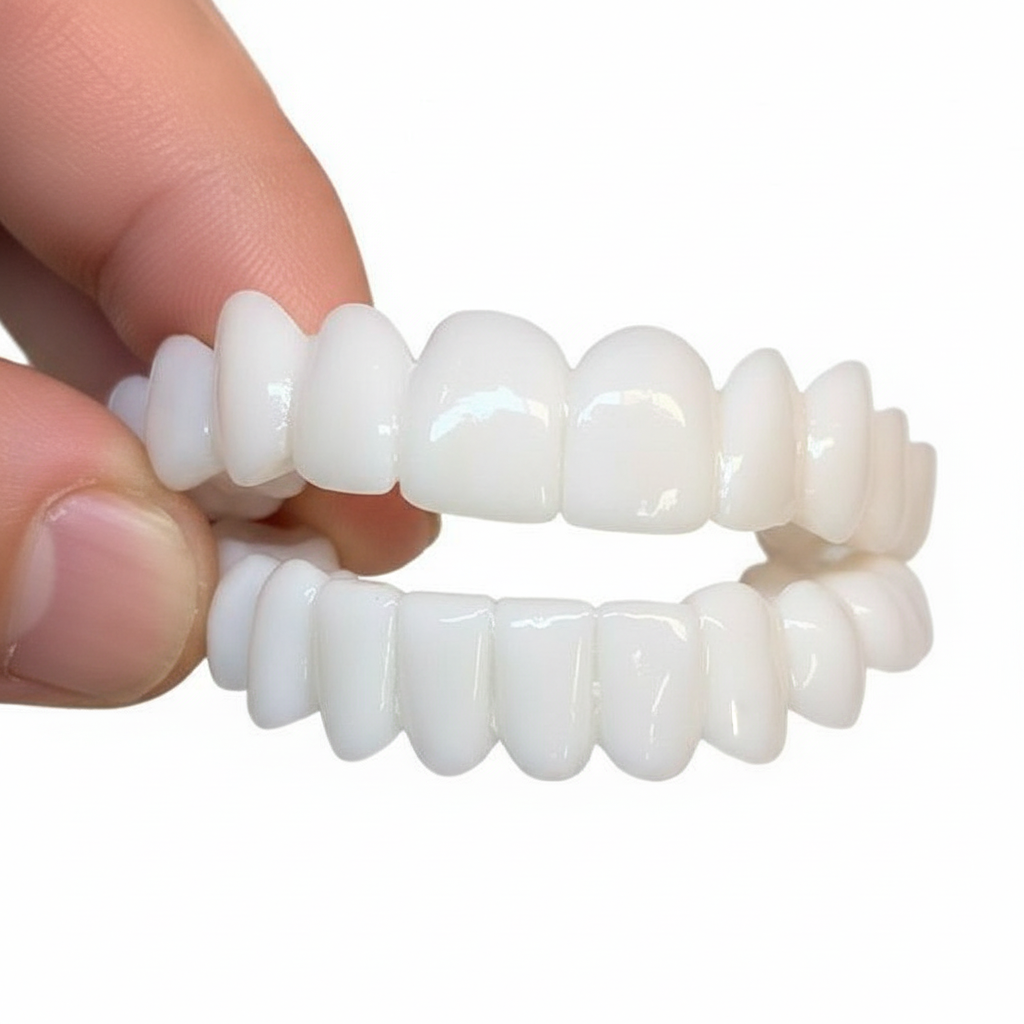 Cosmetic Tooth Cover Thermoplastic Resin Upper & Lower Jaw Veneer Smile Care at Home | Sansoti