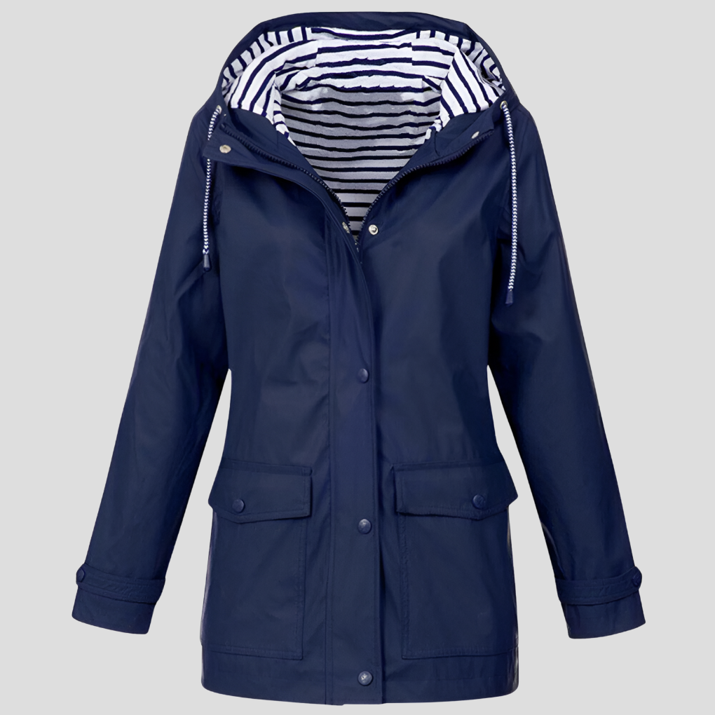 Imperméable pour femme avec capuche, déperlant, coupe-vent, veste d’extérieur à manches longues, toutes saisons, pour la randonnée | Sansoti