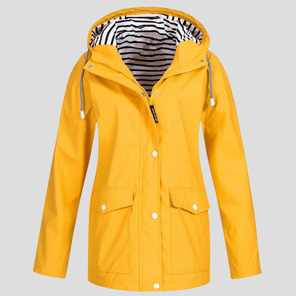 Imperméable pour femme avec capuche, déperlant, coupe-vent, veste d’extérieur à manches longues, toutes saisons, pour la randonnée | Sansoti