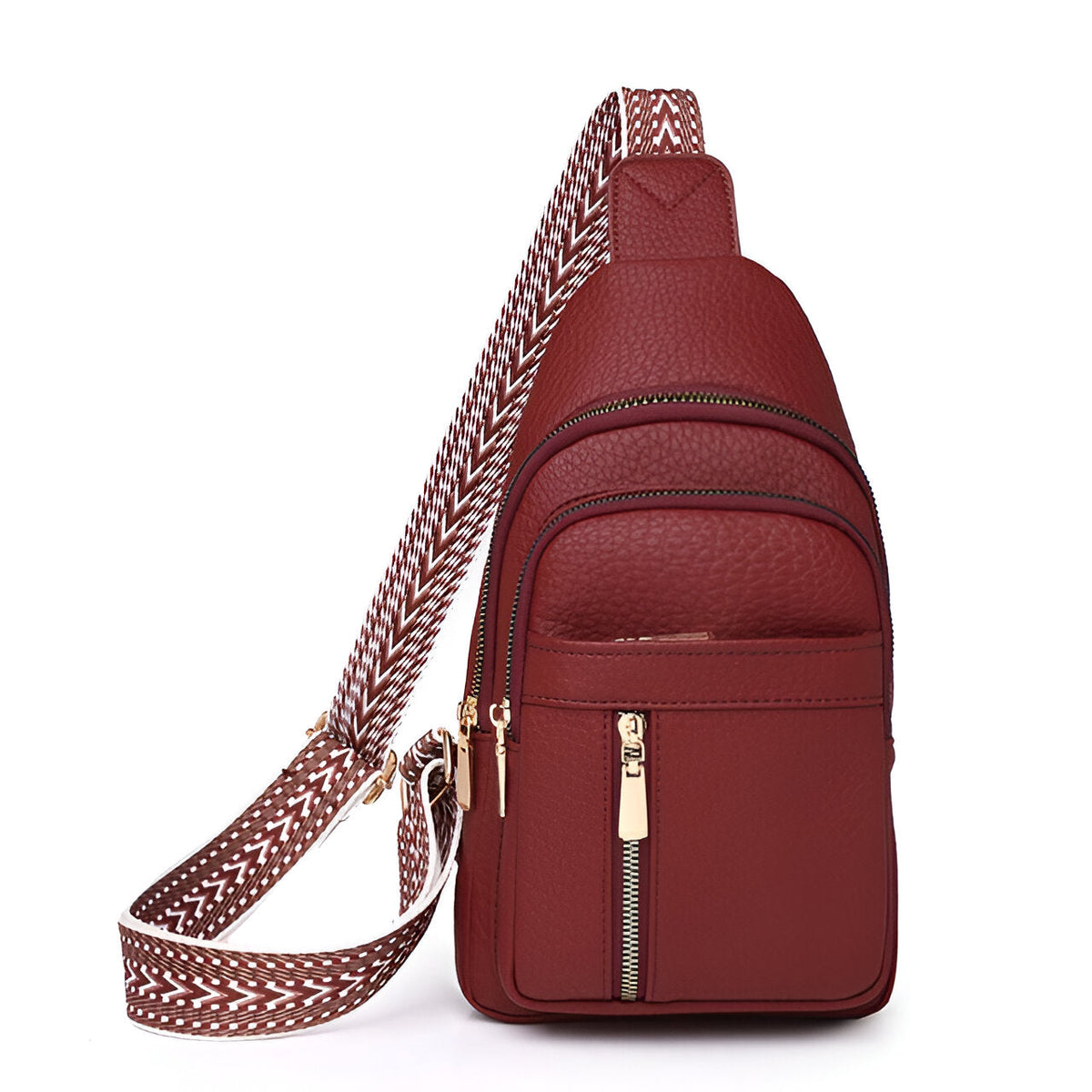 Dames Borst Schoudertas Anti-Diefstal RFID Bescherming Crossbody Tas Patroonband Compact Dagelijks Reizen | Sansoti