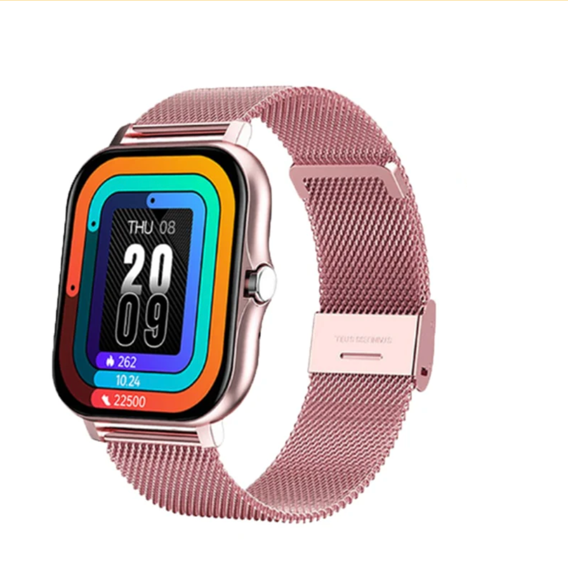 Women's Smartwatch with Metal Strap, Heart Rate Monitor, Step Counter, Sleep Analysis, Blood Pressure Monitor, Fitness Tracker | Sansoti