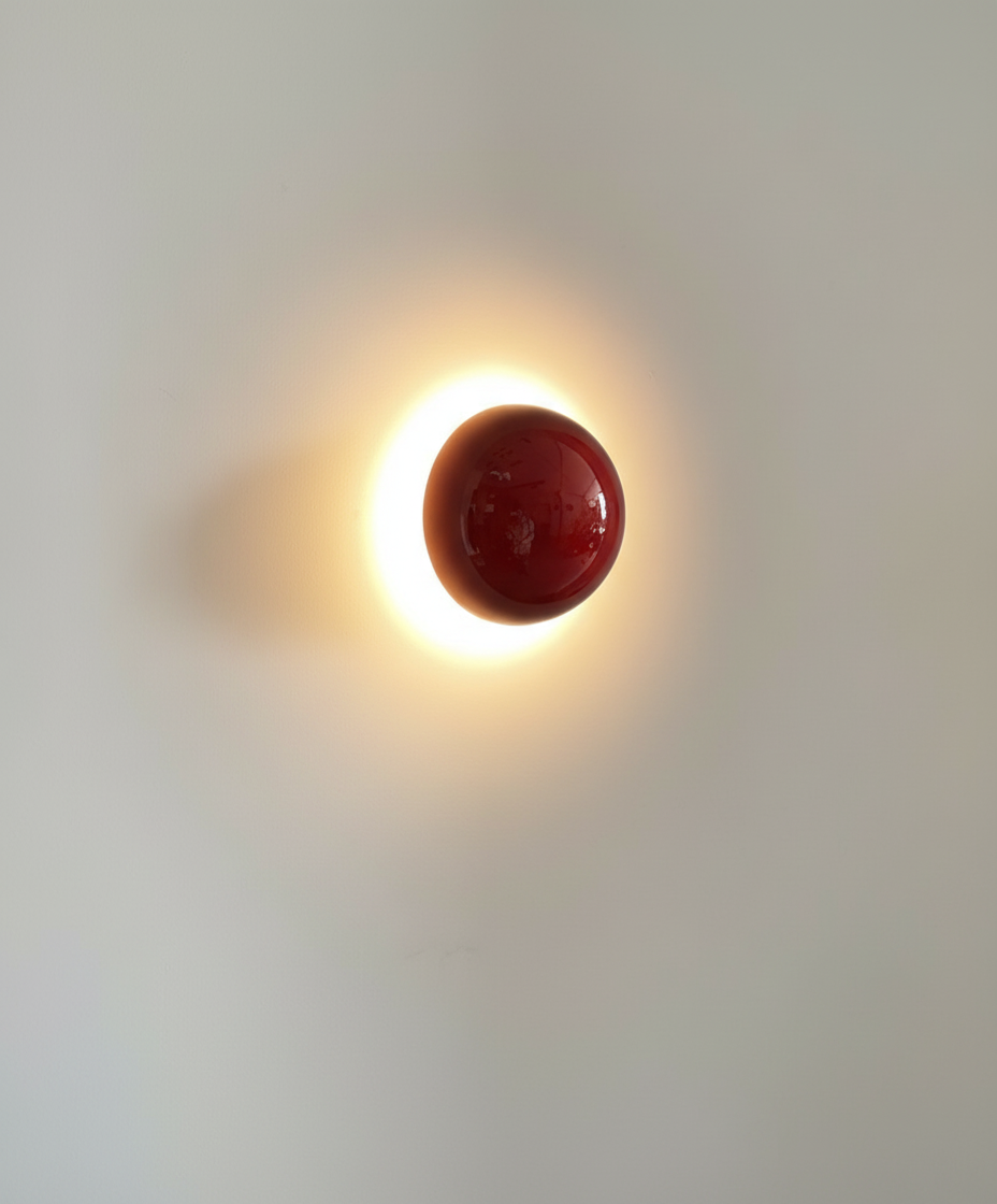 Ronde Wandlamp Metaal LED 16 cm Scandinavisch Design Sfeervol Licht Slaapkamer Hal Gang Woonkamer Brons | Sansoti