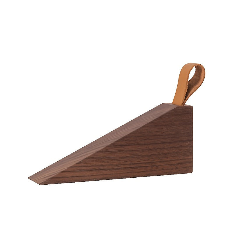 Houten Deurwig Massief Hout Antislip Wigvormige Deurstopper Modern Scandinavisch Interieur Essen Notenhout | Sansoti