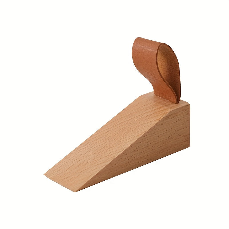 Houten Deurwig Massief Hout Antislip Wigvormige Deurstopper Modern Scandinavisch Interieur Essen Notenhout | Sansoti