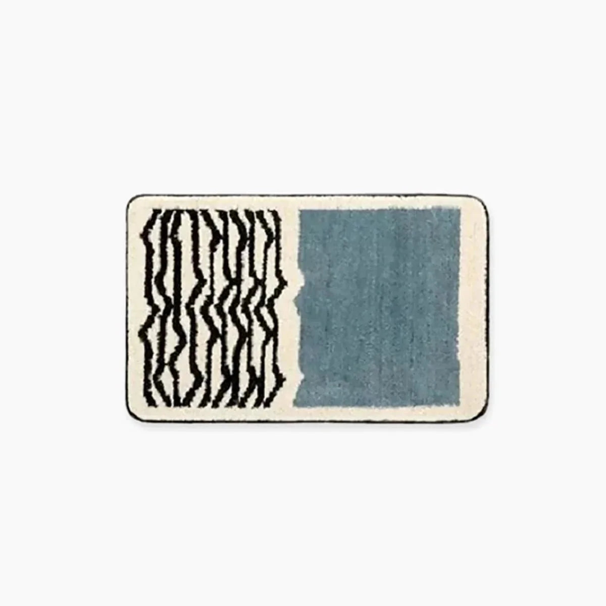 Badmat met Abstract Patroon 40x60 50x80 Antislip Polyester Machinewasbaar Badkamermat Rood Geel Blauw Zwart | Sansoti