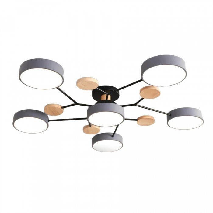 Restfield | Moderne Deckenleuchte mit Holzelementen – LED-Designlampe für Wohnzimmer & Schlafzimmer