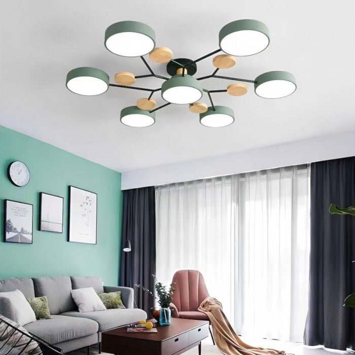 Moderne Plafondlamp met Vertakt Design – Warm LED-licht – Energiezuinig & Duurzaam – Scandinavische Sfeer voor Woonkamer, Eetkamer en Kantoor | Sansoti