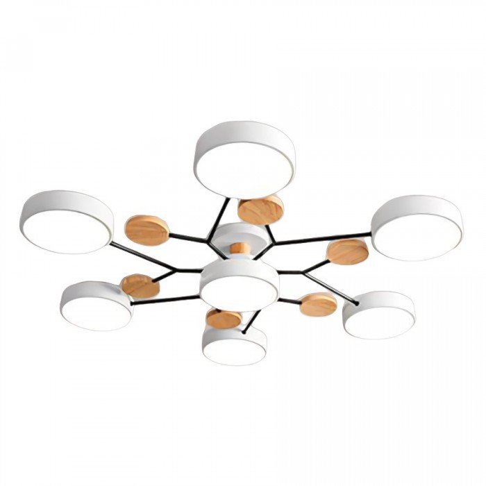 Restfield | Moderne Deckenleuchte mit Holzelementen – LED-Designlampe für Wohnzimmer & Schlafzimmer