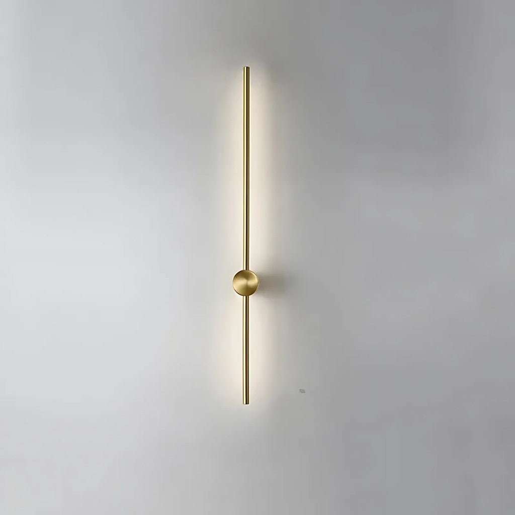 Minimalistische LED-Wandleuchte aus Aluminium 60–80 cm Schwarz Gold Wohnzimmer Schlafzimmer Flur Modernes, schlichtes Design | Sansoti
