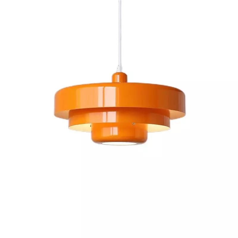 Hanglamp Ijzer Bauhaus Industrieel Oranje Goud Zwart 35cm Pendellamp Eetkamer Slaapkamer | Sansoti