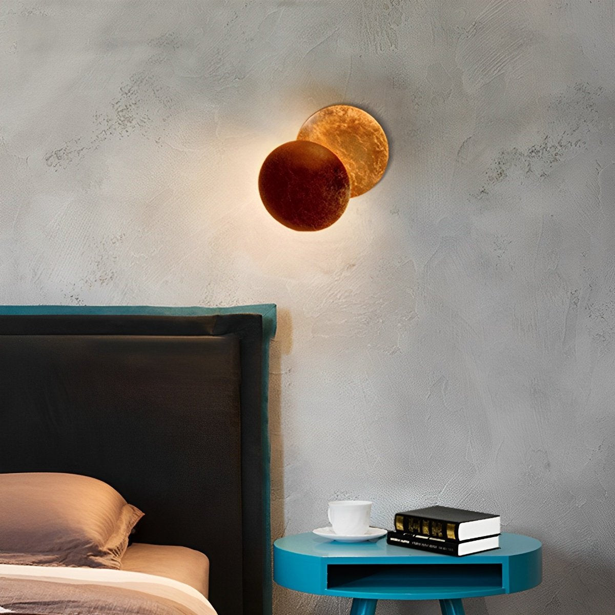 Wandleuchte Eclipse Eisen Kupfer Gold Wohnzimmer Schlafzimmer Mondlampe Dekorative Wandleuchte Eclipse Stimmungslicht Hotel Flur Künstlerisch | Restfield